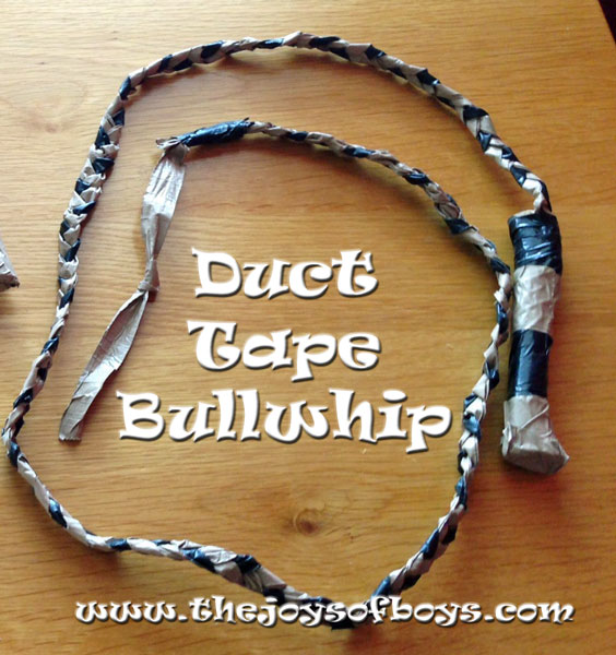Indiana Jones whip out of duct tape