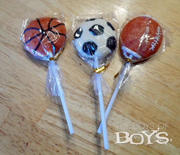 Sports ball lollipop for Sports party